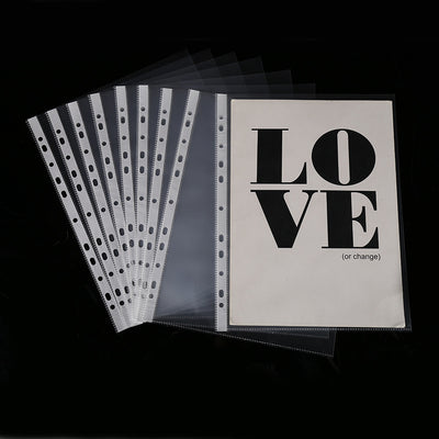 MEILING 100 Pcs A4 Clear Document Folder