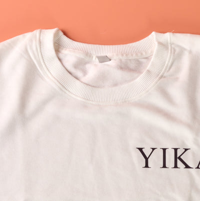 Yika Adult White Sweatshirt