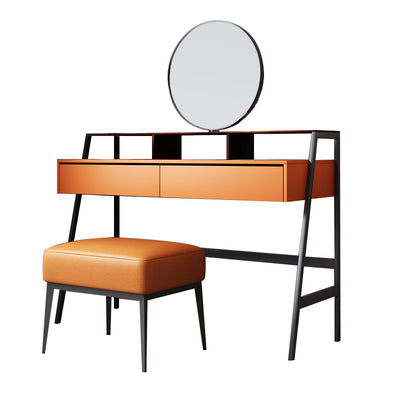 Alghero Orange MDF Makeup Vanities 47.24"D+16.53"D