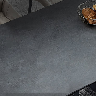 Anagni Black Slate Dining Table 55.12"D