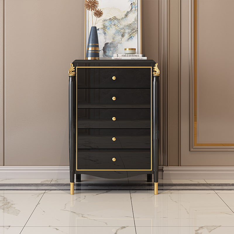 Pistoia Black Solid Wood Dresser 29.53"D