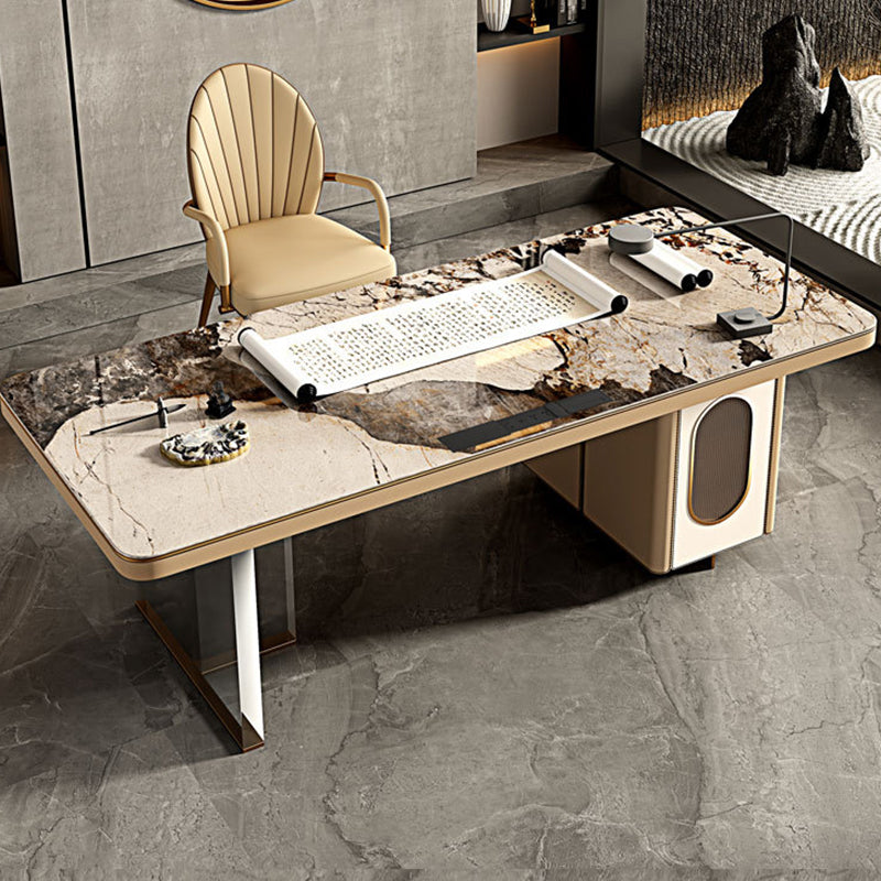 Imola Champagne Slate Desk 62.99"D