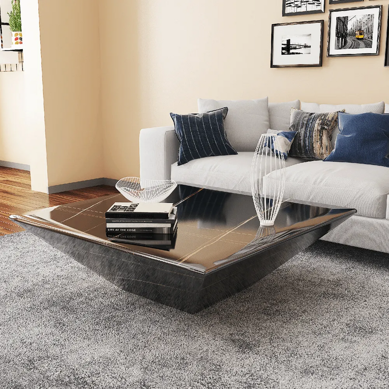 Segrate White Marble Coffee Table 31.50"D