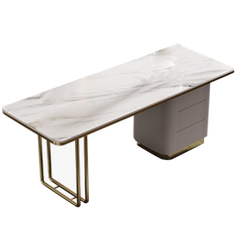 Gela White Slate Desk 62.99"D