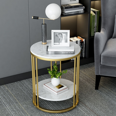 Trieste Marble Side Table 19.69"D