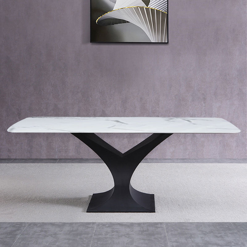 Cervia White Slate Dining Table 70.87"D