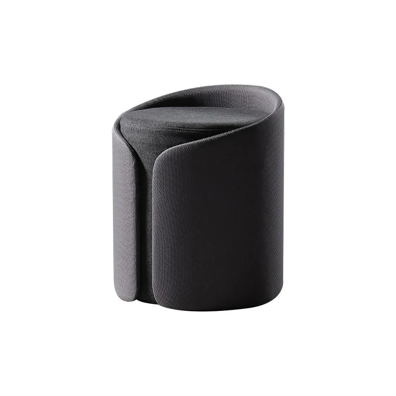 Belluno Black Linen Door Stool 15.75"D