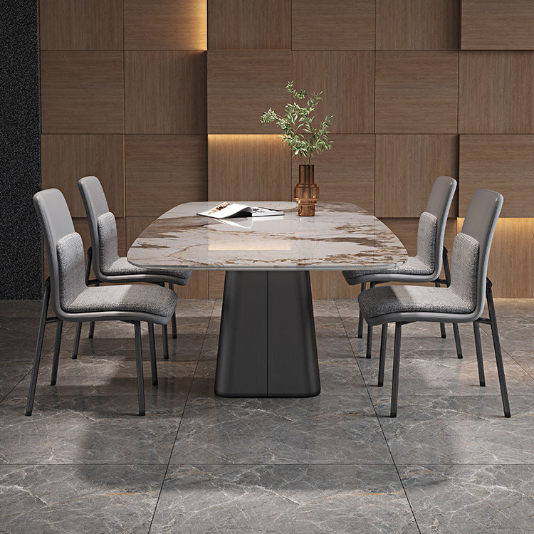 Faenza White Titanium Dining Table 55.12"D