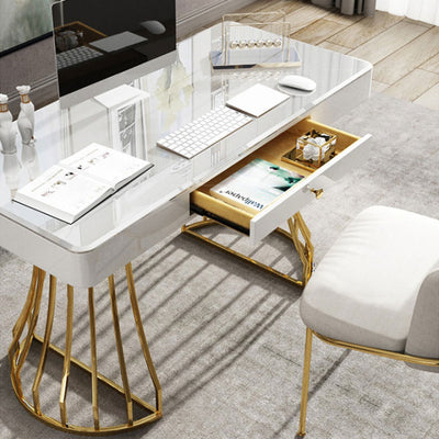 Gela White MDF Desk 47.24"D