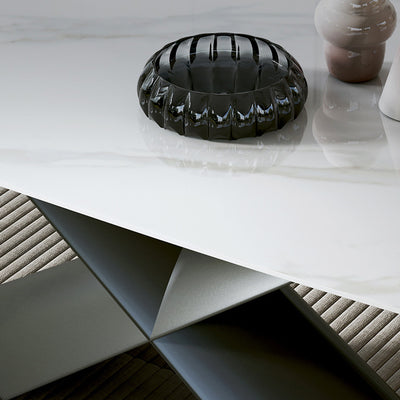 Faenza White Slate Dining Table 70.87''D